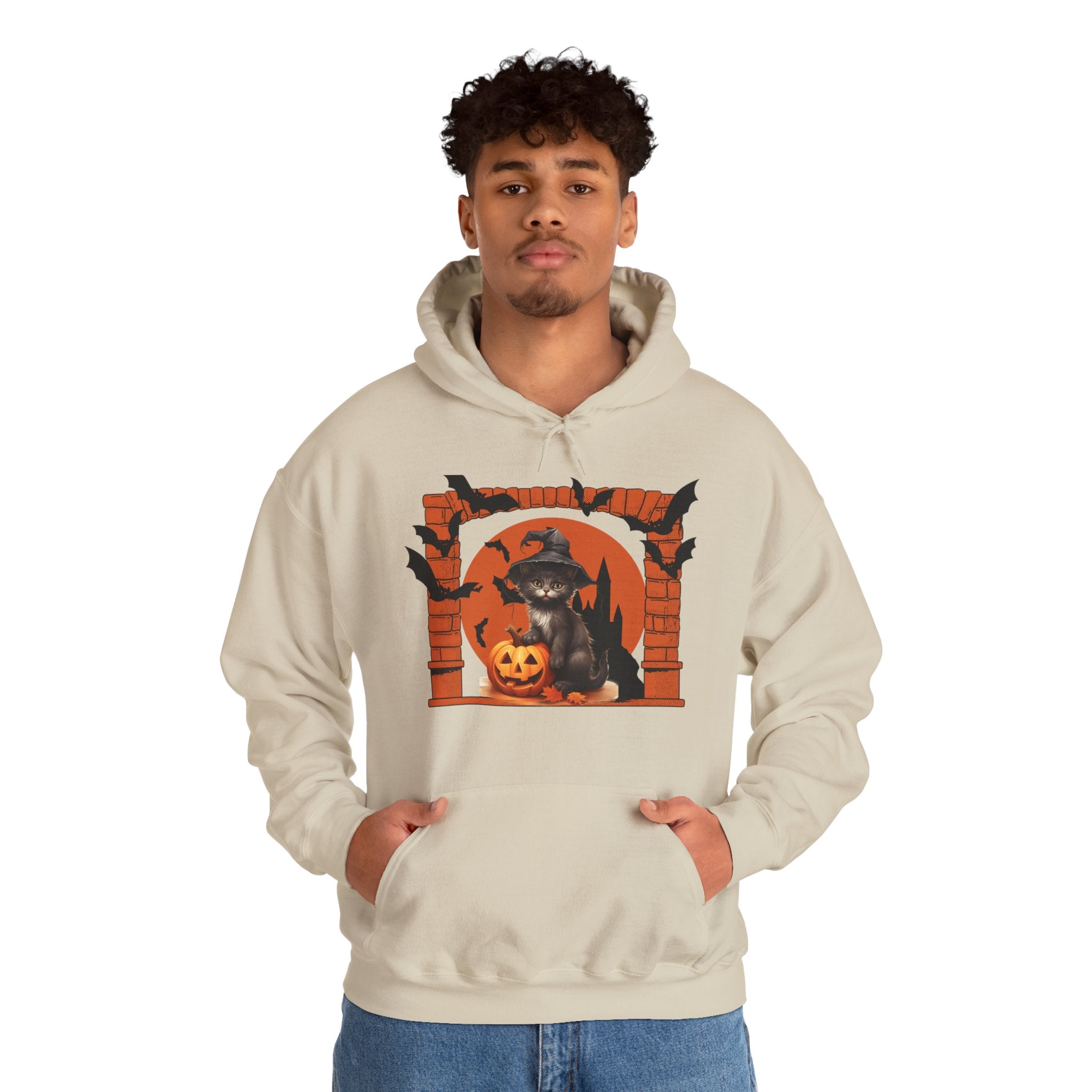 Halloween Spirit Unisex Hoodie, Cozy Fall Sweatshirt, Spooky Ghost Apparel, Pumpkin Costume, Witchy Outfit for Halloween