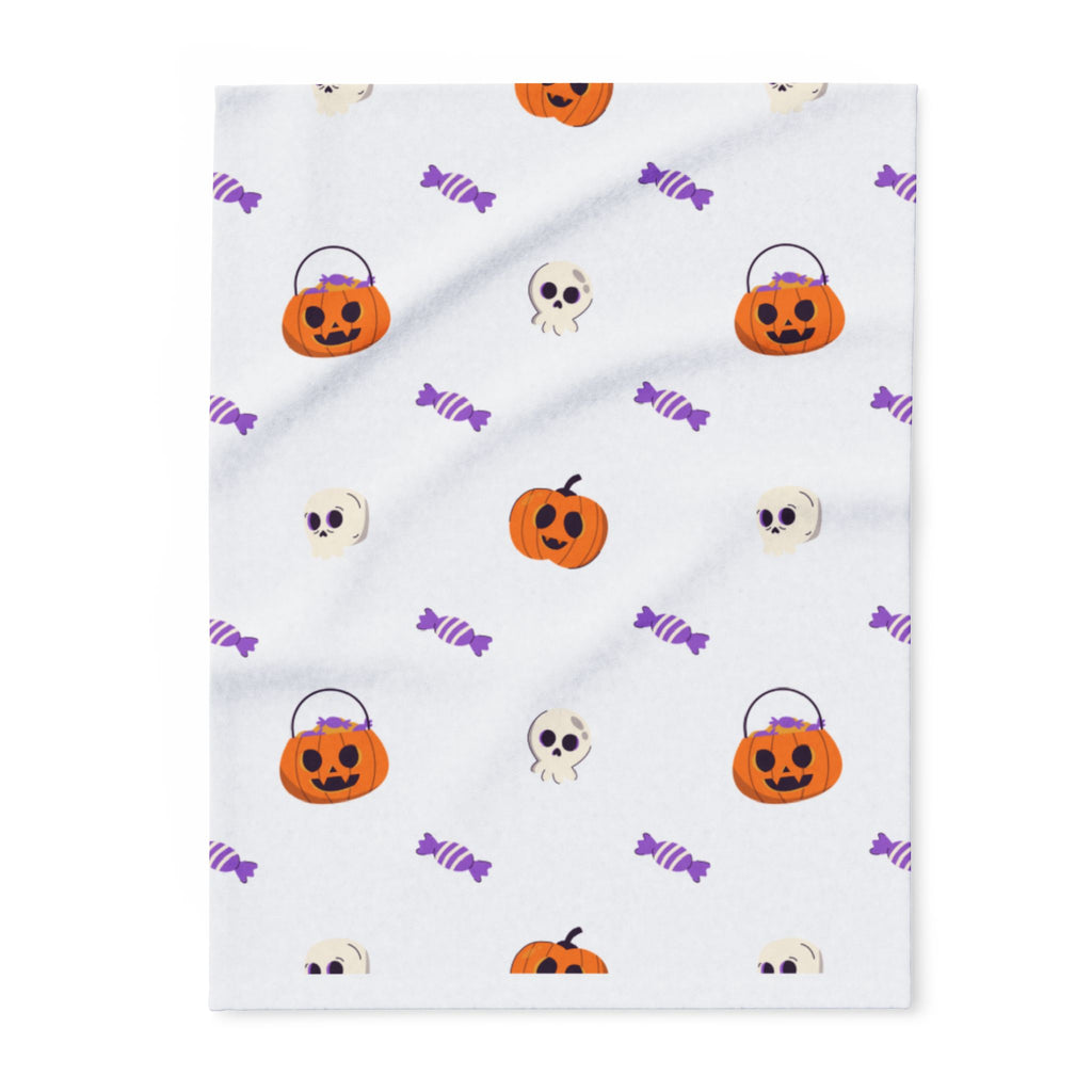 Halloween Fleece Blanket | Cozy Throw, Autumn Decor, Pumpkin Pattern, Fun Gift, Seasonal Blanket