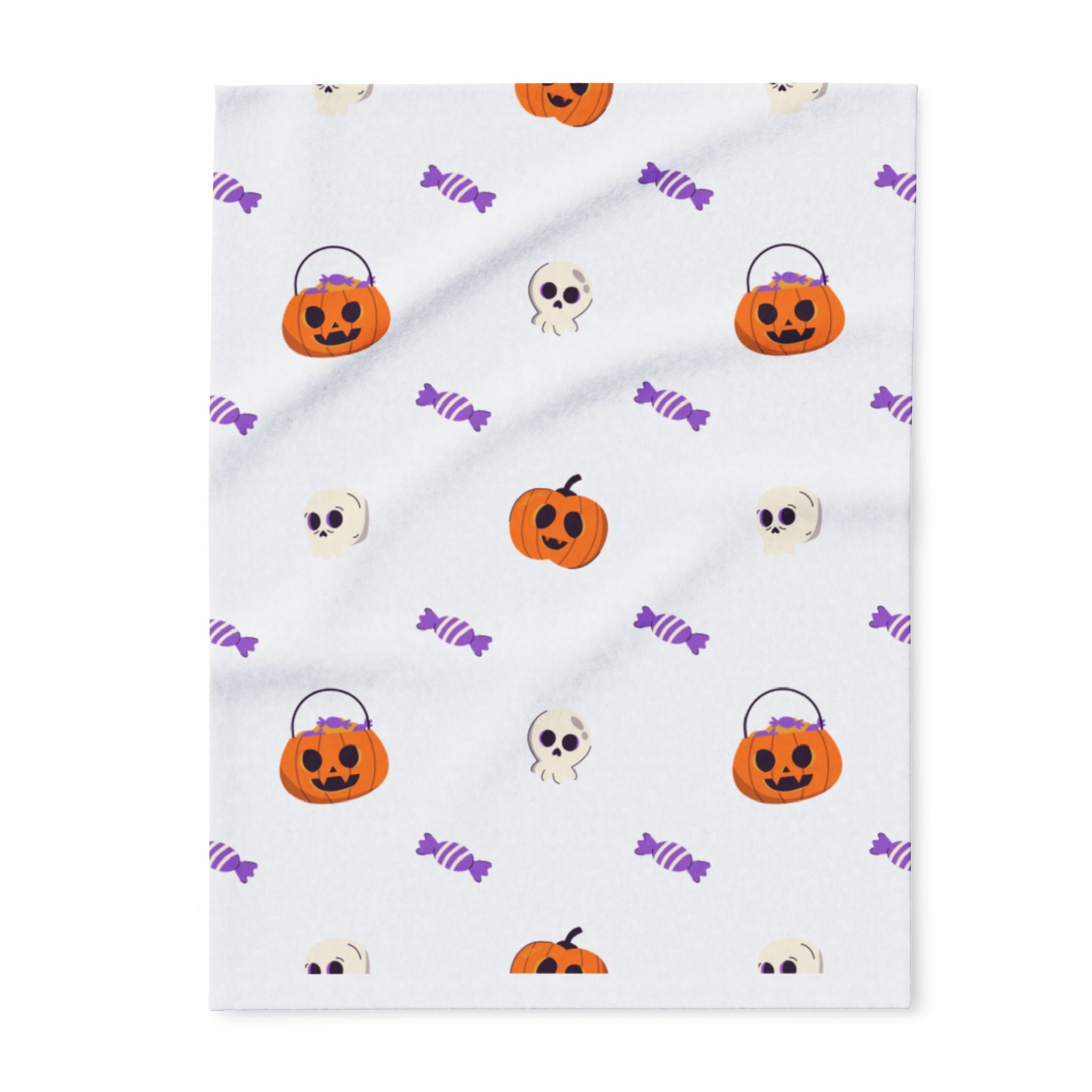 Halloween Fleece Blanket | Cozy Throw, Autumn Decor, Pumpkin Pattern, Fun Gift, Seasonal Blanket