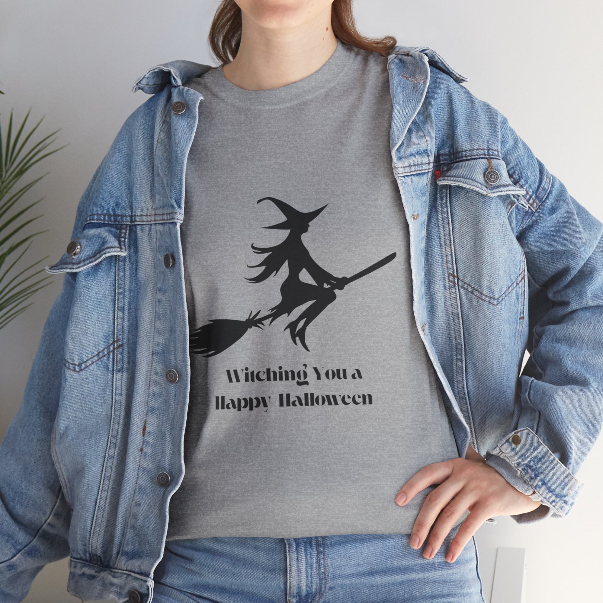 Witch Tee Shirt, Halloween Unisex Heavy Cotton T-Shirt, Witches Shirt, Spooky Halloween Tee, Witch Graphic Shirt, Halloween Party Top