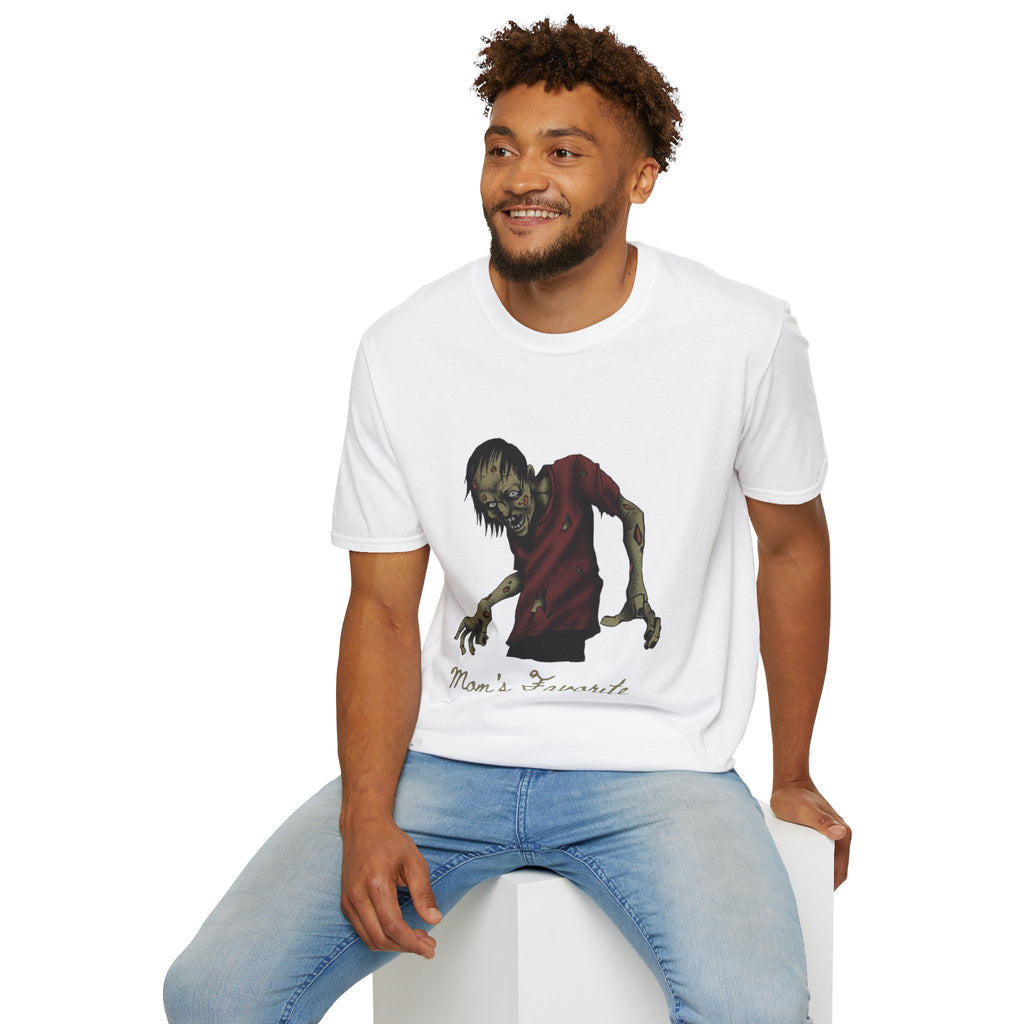 Zombie Mom's Favorite T-Shirt, Unisex Graphic Tee, Halloween Costume, Horror Fan Apparel, Scary Gift, Trendy Softstyle Shirt