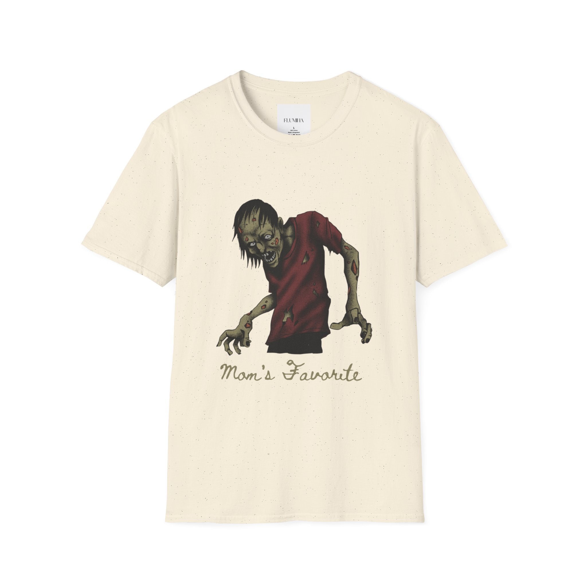 Zombie Mom's Favorite T-Shirt, Unisex Graphic Tee, Halloween Costume, Horror Fan Apparel, Scary Gift, Trendy Softstyle Shirt
