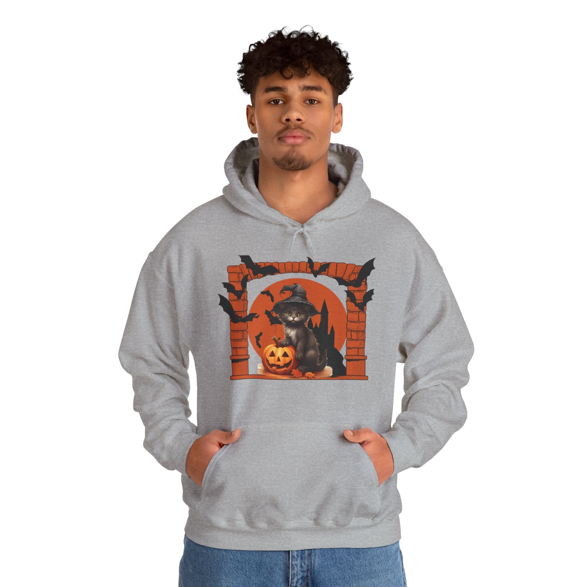 Halloween Spirit Unisex Hoodie, Cozy Fall Sweatshirt, Spooky Ghost Apparel, Pumpkin Costume, Witchy Outfit for Halloween