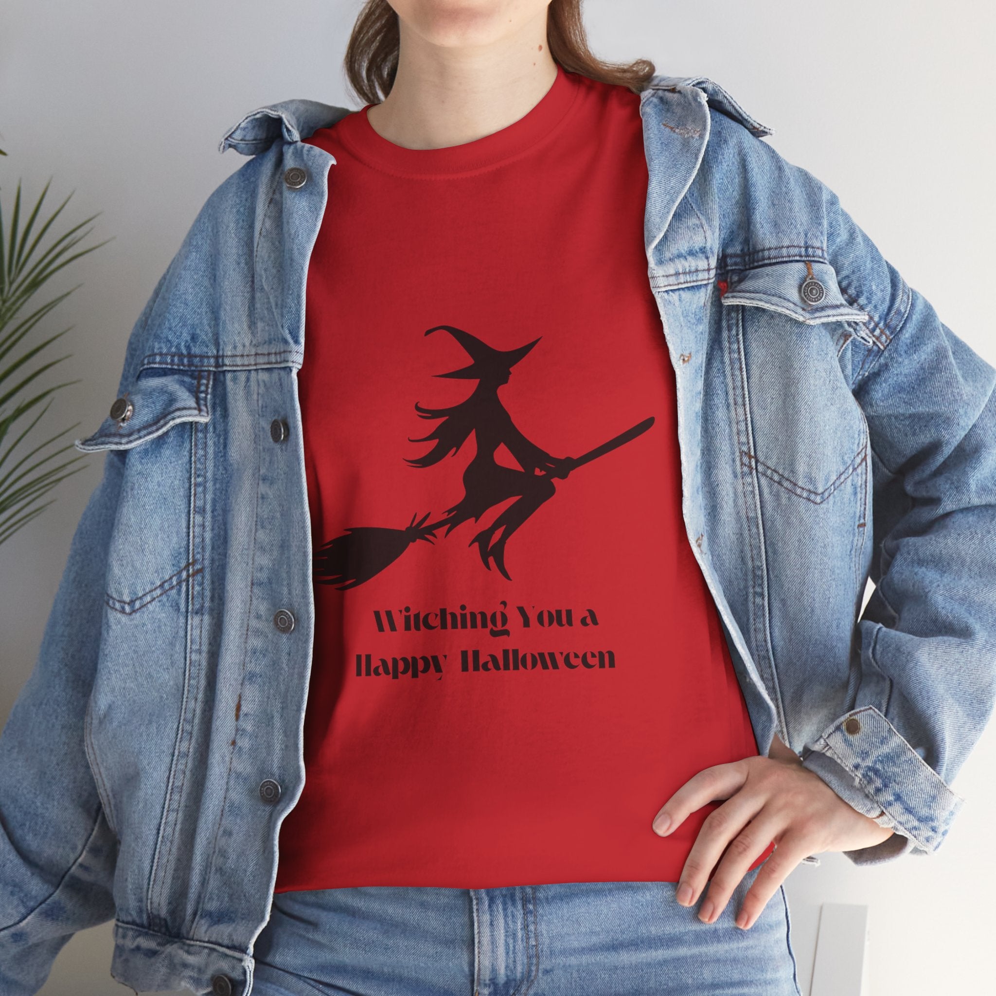 Witch Tee Shirt, Halloween Unisex Heavy Cotton T-Shirt, Witches Shirt, Spooky Halloween Tee, Witch Graphic Shirt, Halloween Party Top