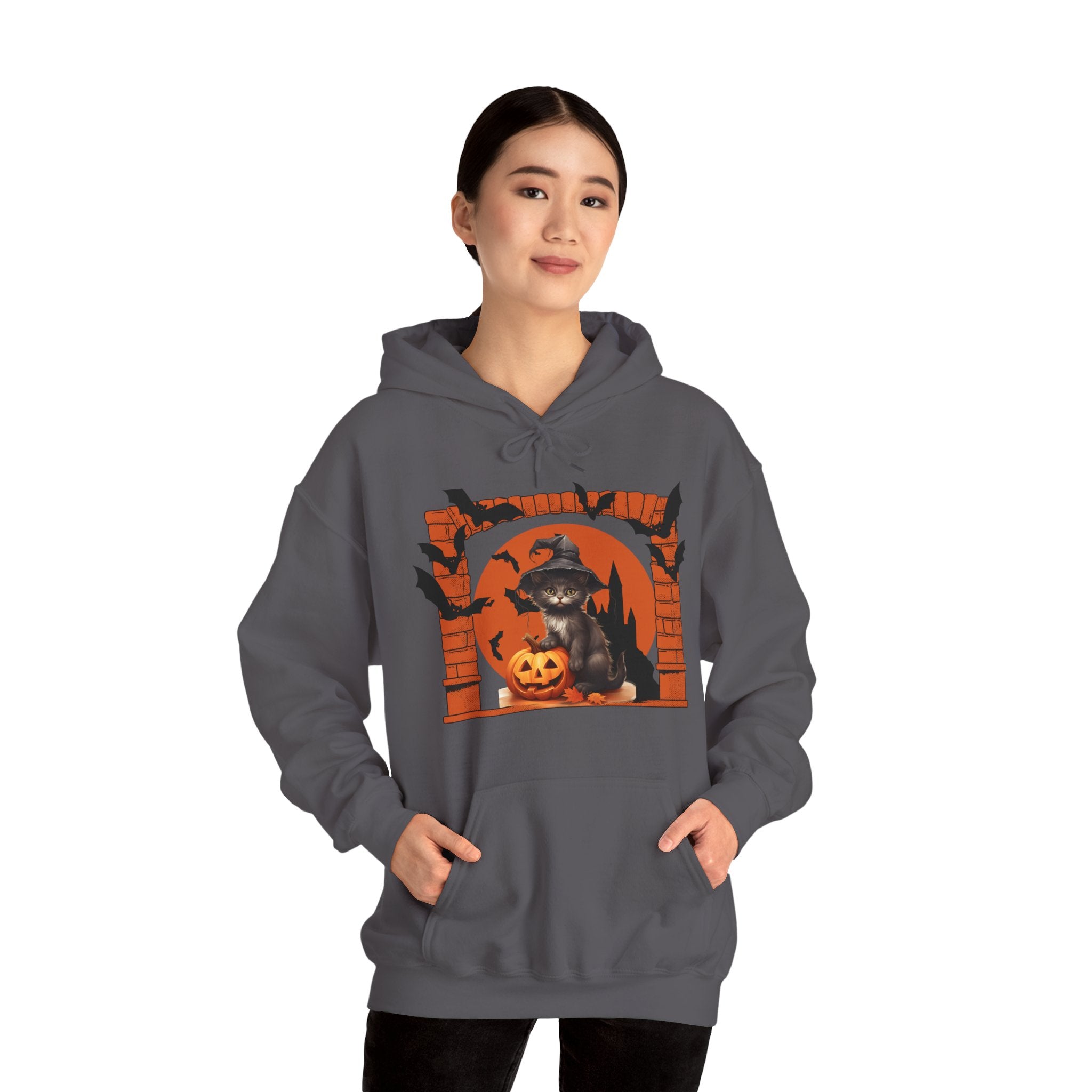 Halloween Spirit Unisex Hoodie, Cozy Fall Sweatshirt, Spooky Ghost Apparel, Pumpkin Costume, Witchy Outfit for Halloween