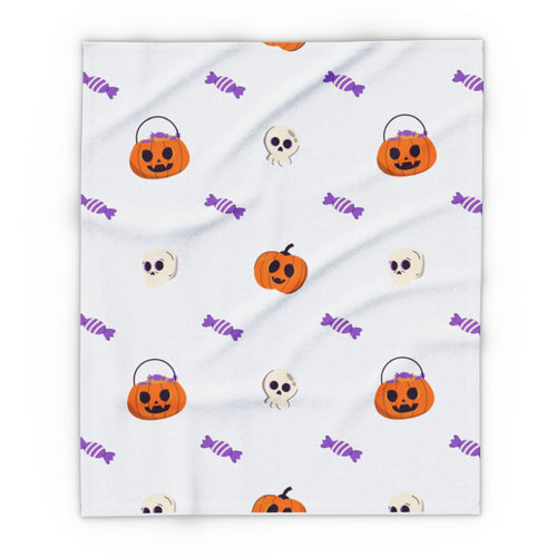 Halloween Fleece Blanket | Cozy Throw, Autumn Decor, Pumpkin Pattern, Fun Gift, Seasonal Blanket