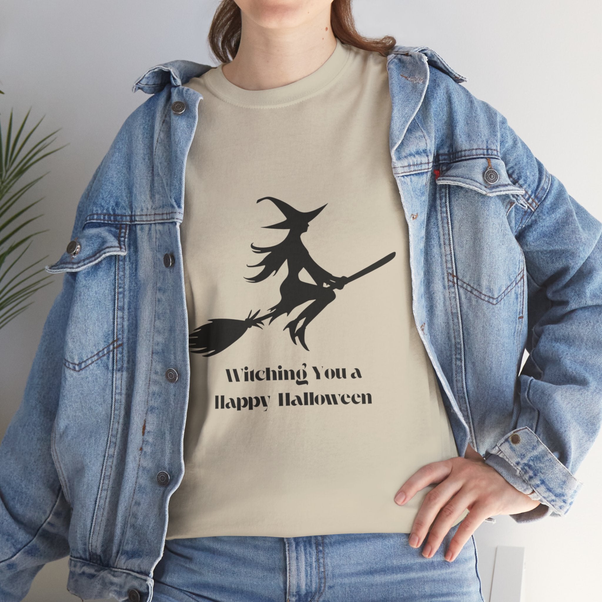 Witch Tee Shirt, Halloween Unisex Heavy Cotton T-Shirt, Witches Shirt, Spooky Halloween Tee, Witch Graphic Shirt, Halloween Party Top