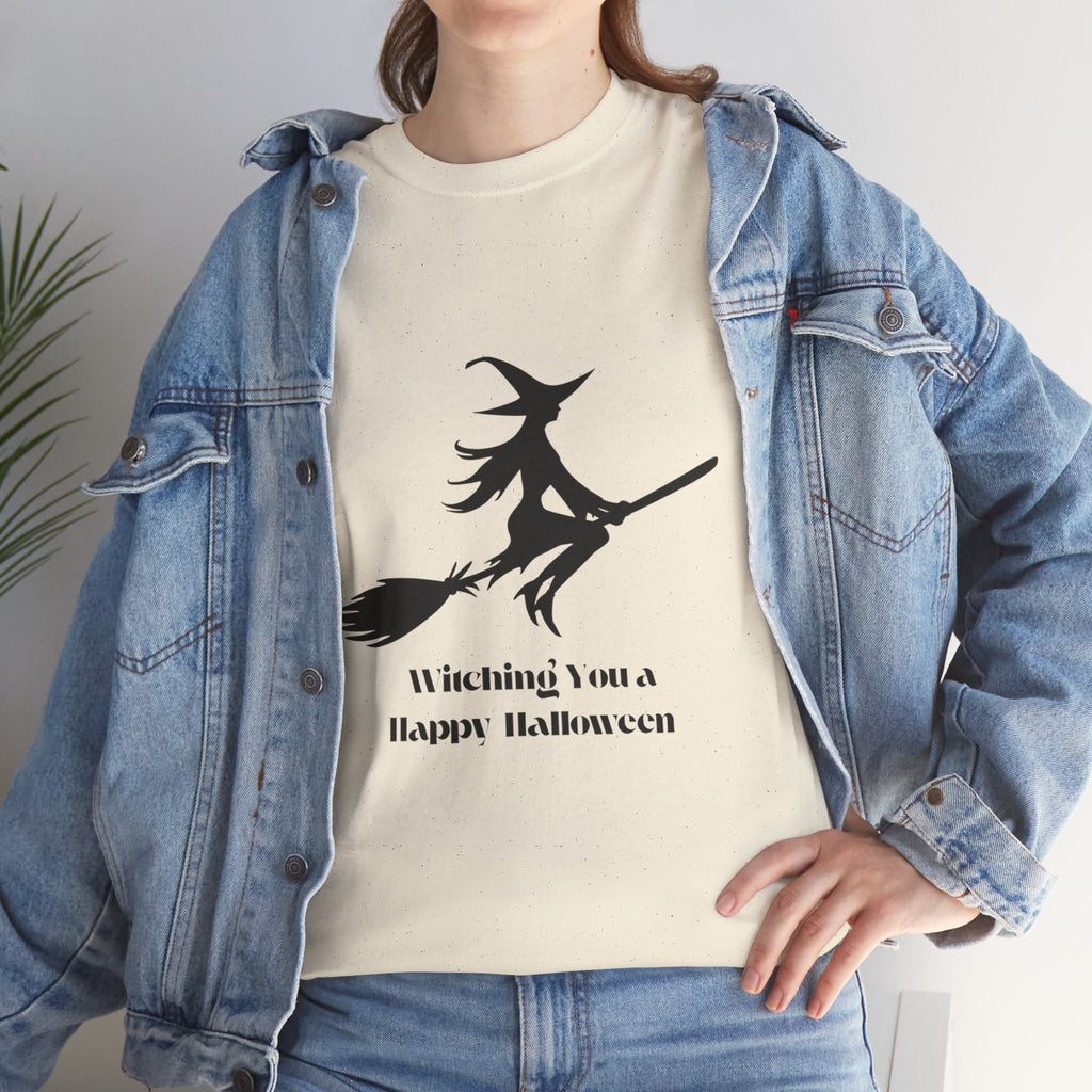 Witch Tee Shirt, Halloween Unisex Heavy Cotton T-Shirt, Witches Shirt, Spooky Halloween Tee, Witch Graphic Shirt, Halloween Party Top