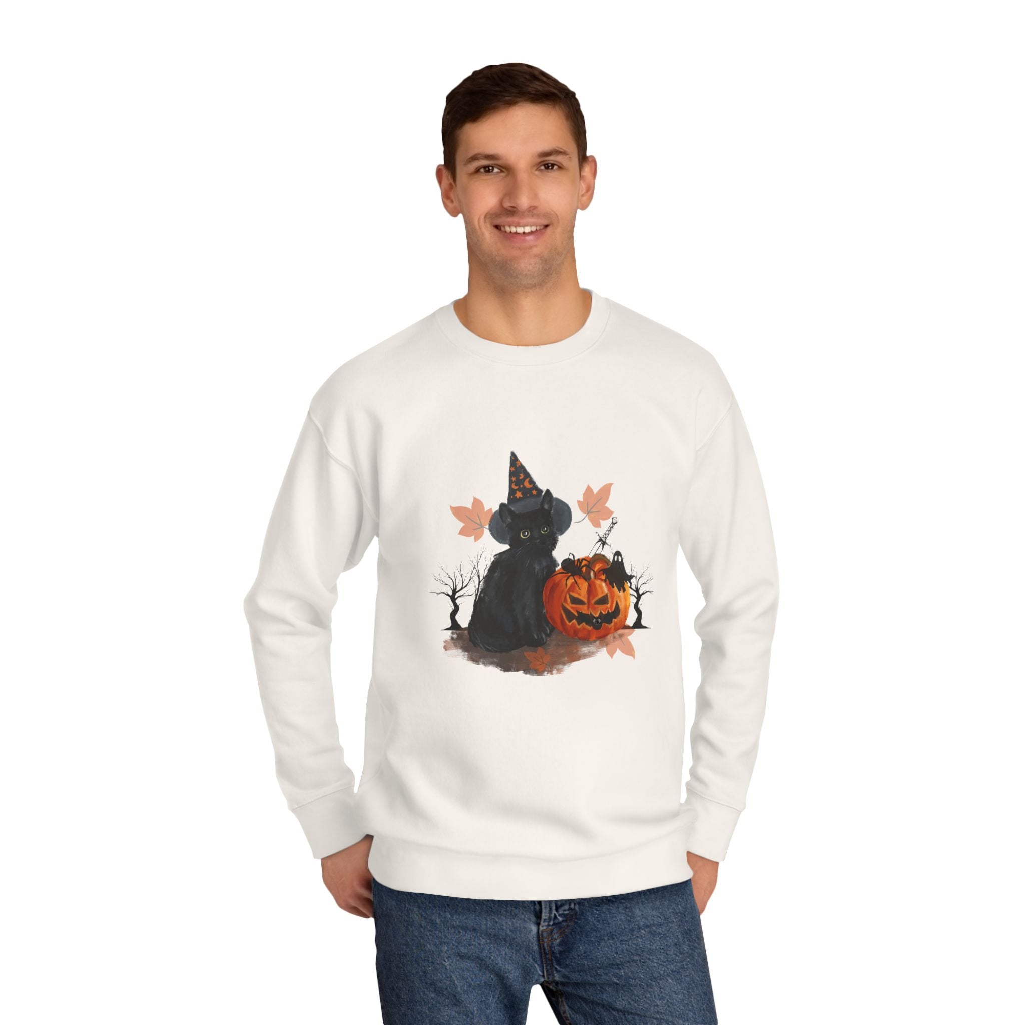 Halloween Crew Sweatshirt, Spooky Pullover, Fall Jumper, Costume Top, Autumn Shirt, Trick or Treat Apparel