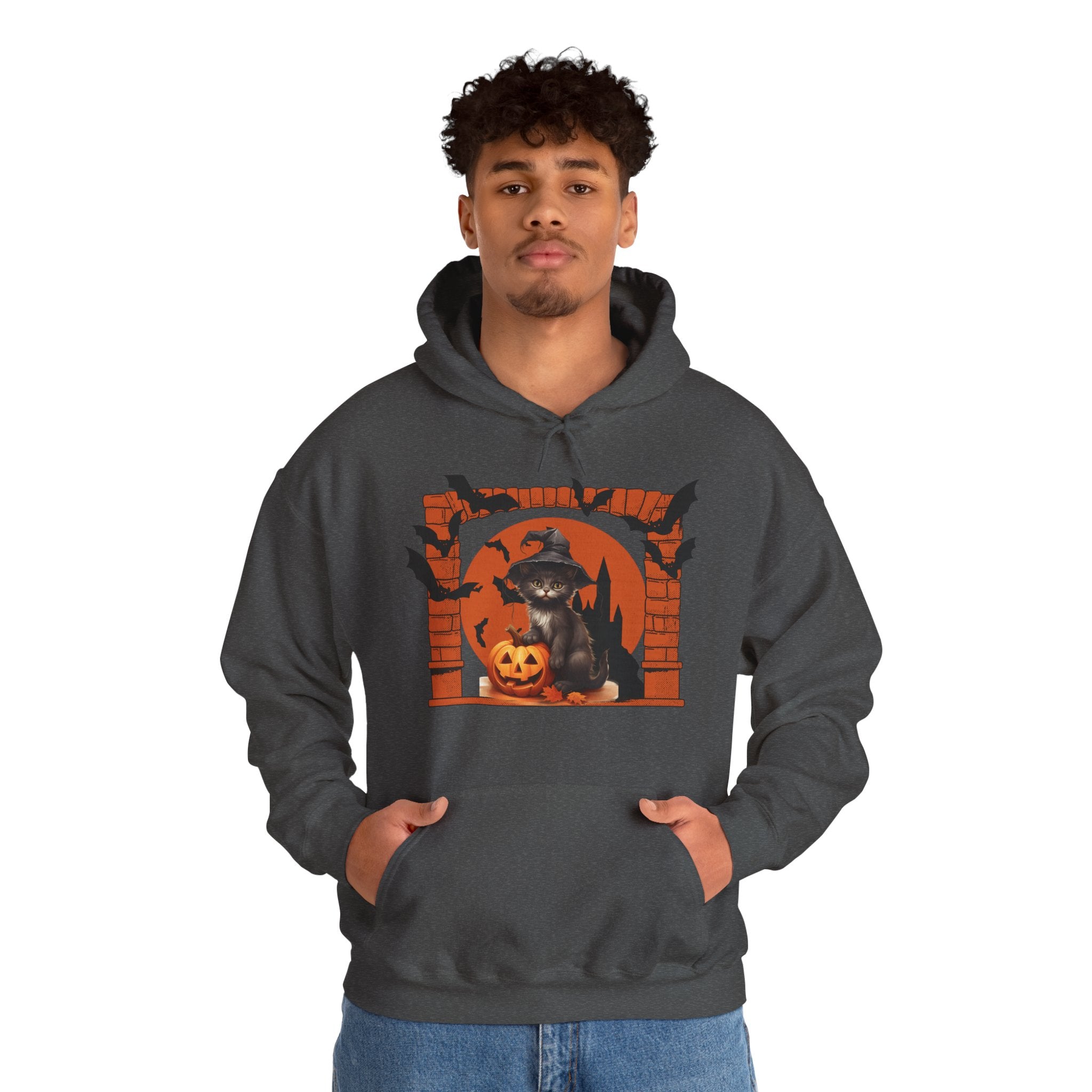 Halloween Spirit Unisex Hoodie, Cozy Fall Sweatshirt, Spooky Ghost Apparel, Pumpkin Costume, Witchy Outfit for Halloween