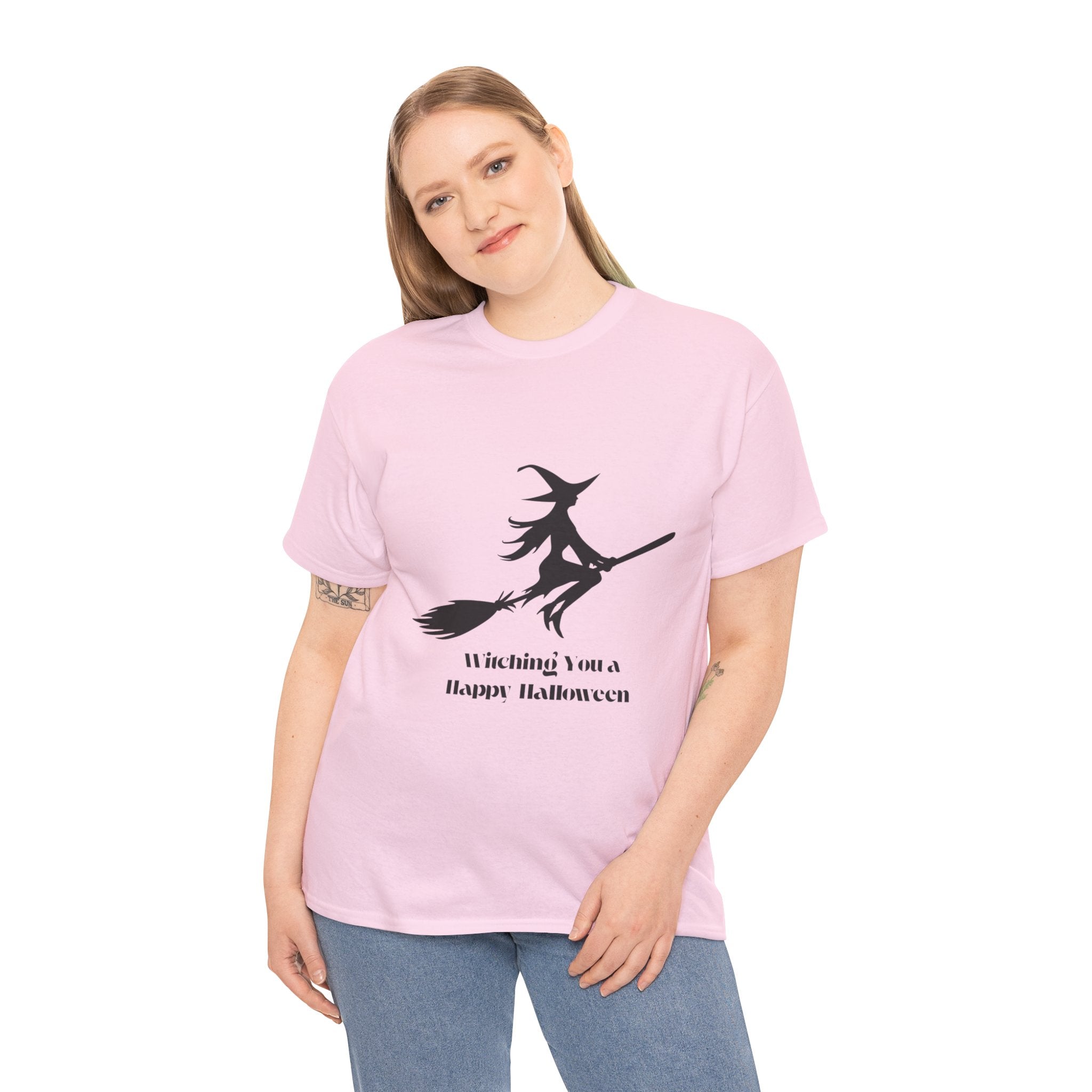 Witch Tee Shirt, Halloween Unisex Heavy Cotton T-Shirt, Witches Shirt, Spooky Halloween Tee, Witch Graphic Shirt, Halloween Party Top