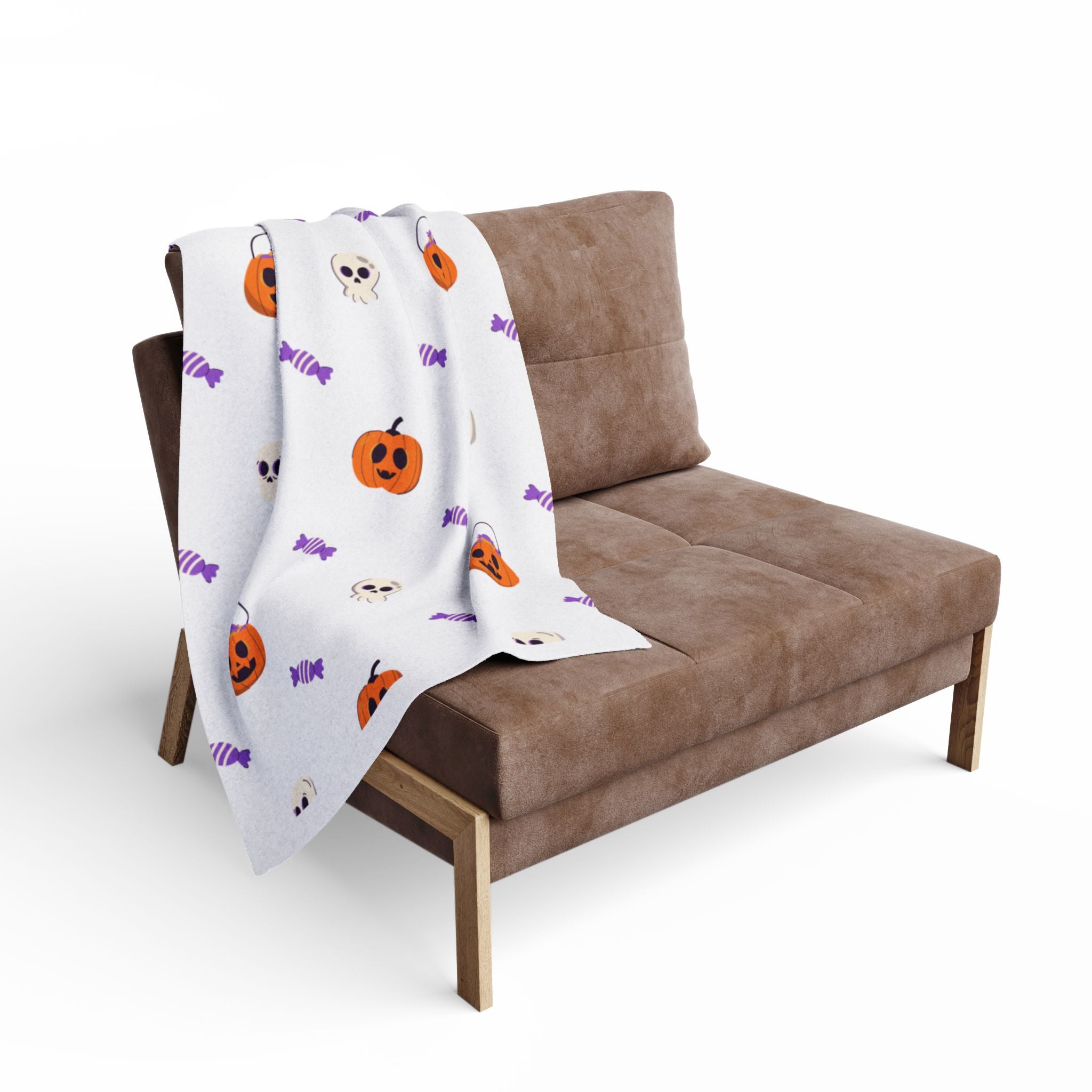 Halloween Fleece Blanket | Cozy Throw, Autumn Decor, Pumpkin Pattern, Fun Gift, Seasonal Blanket