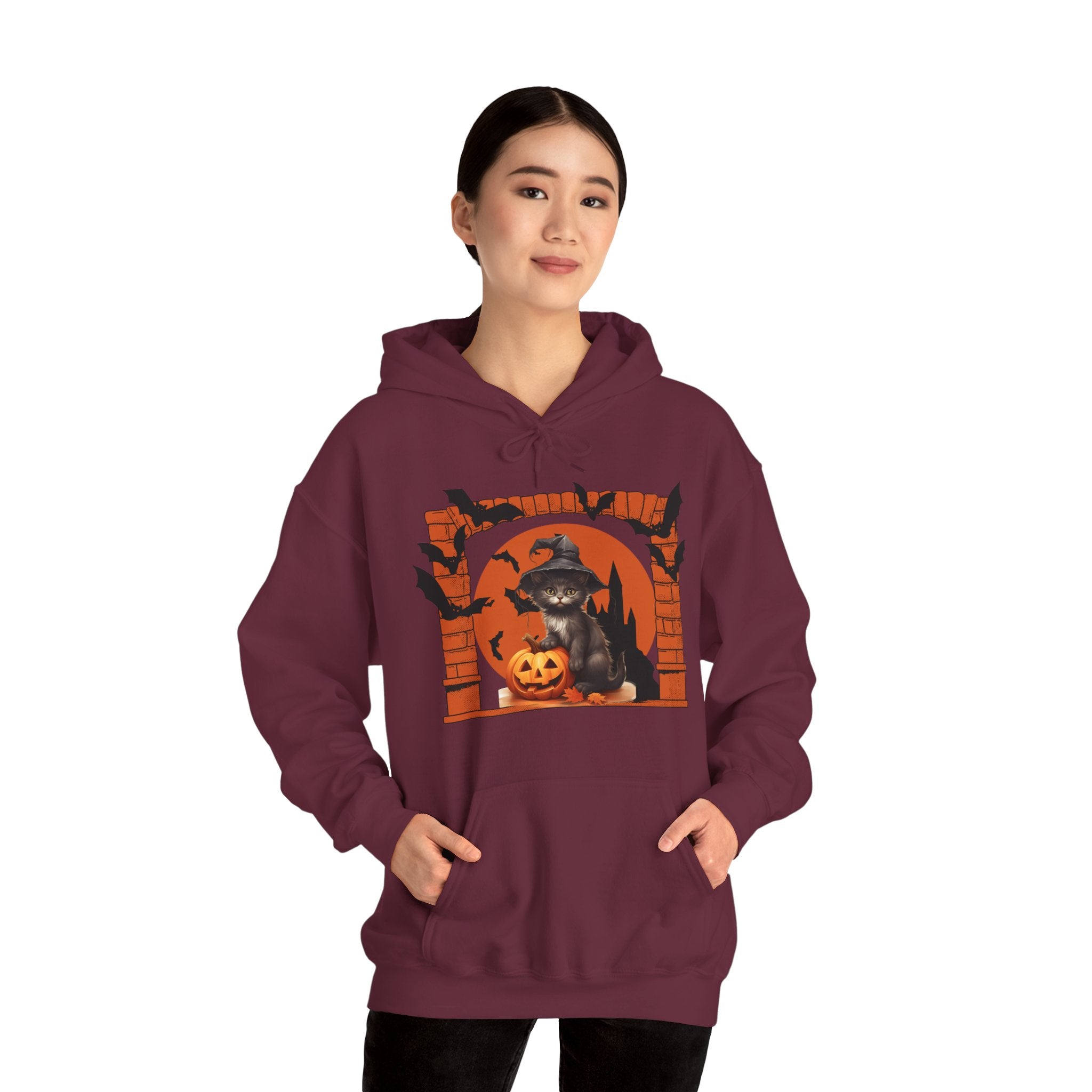 Halloween Spirit Unisex Hoodie, Cozy Fall Sweatshirt, Spooky Ghost Apparel, Pumpkin Costume, Witchy Outfit for Halloween