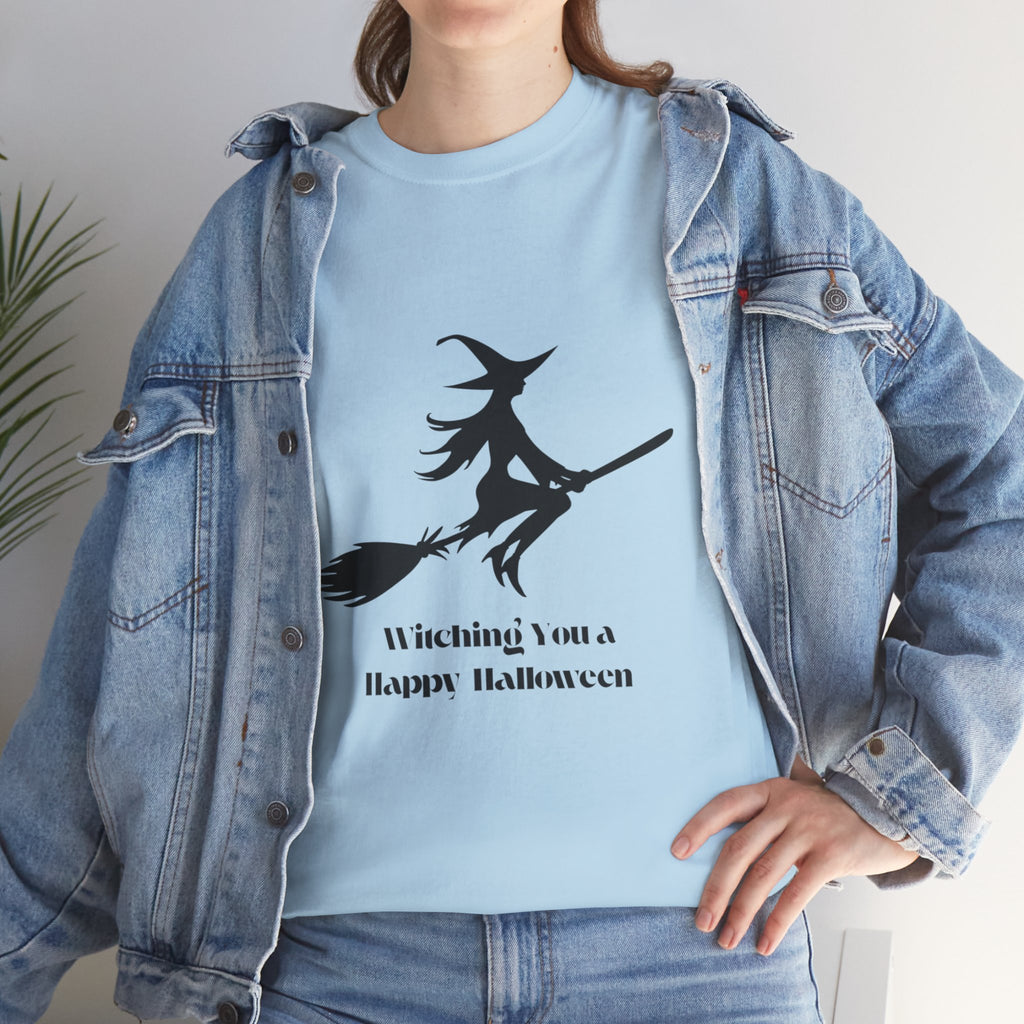 Witch Tee Shirt, Halloween Unisex Heavy Cotton T-Shirt, Witches Shirt, Spooky Halloween Tee, Witch Graphic Shirt, Halloween Party Top