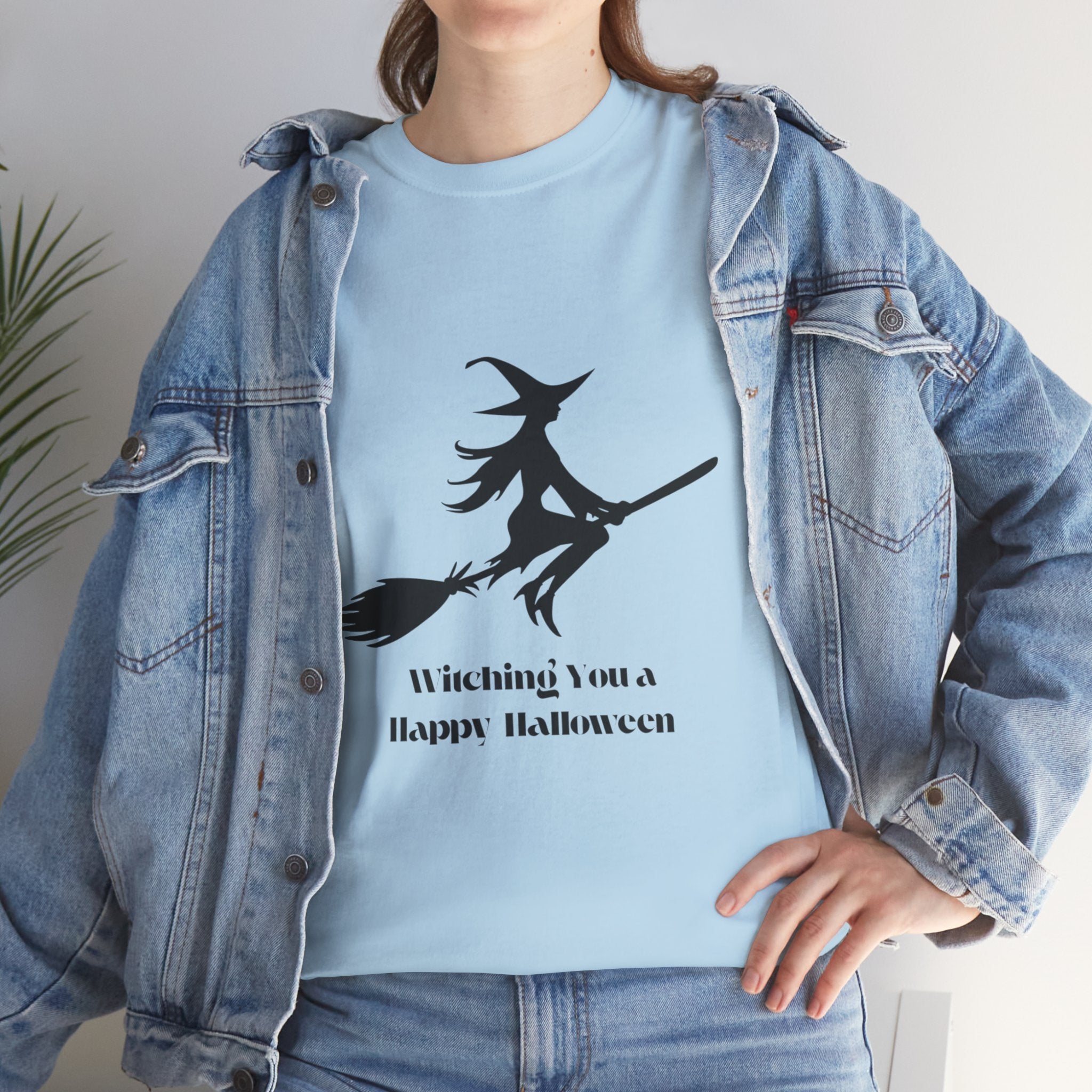 Witch Tee Shirt, Halloween Unisex Heavy Cotton T-Shirt, Witches Shirt, Spooky Halloween Tee, Witch Graphic Shirt, Halloween Party Top