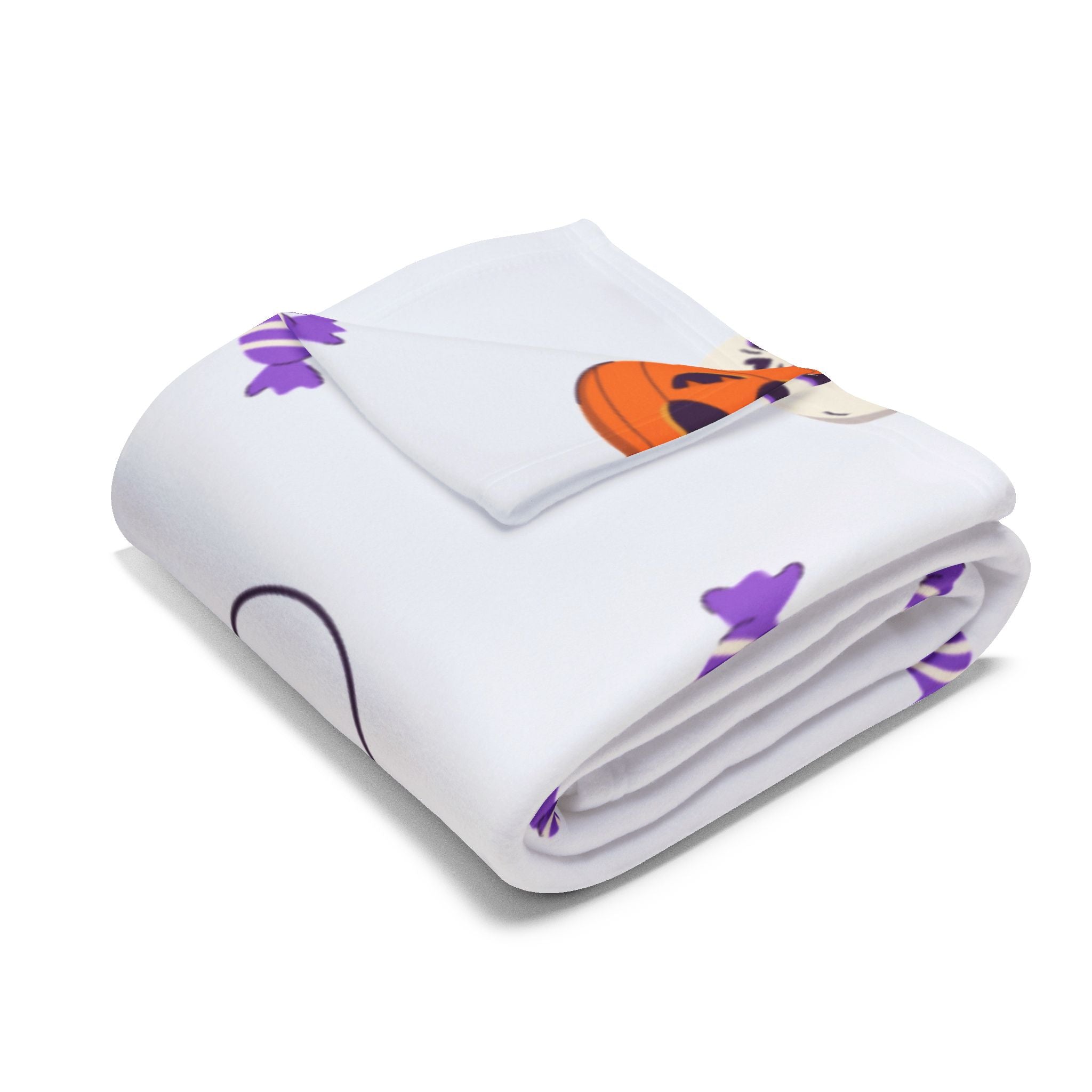Halloween Fleece Blanket | Cozy Throw, Autumn Decor, Pumpkin Pattern, Fun Gift, Seasonal Blanket