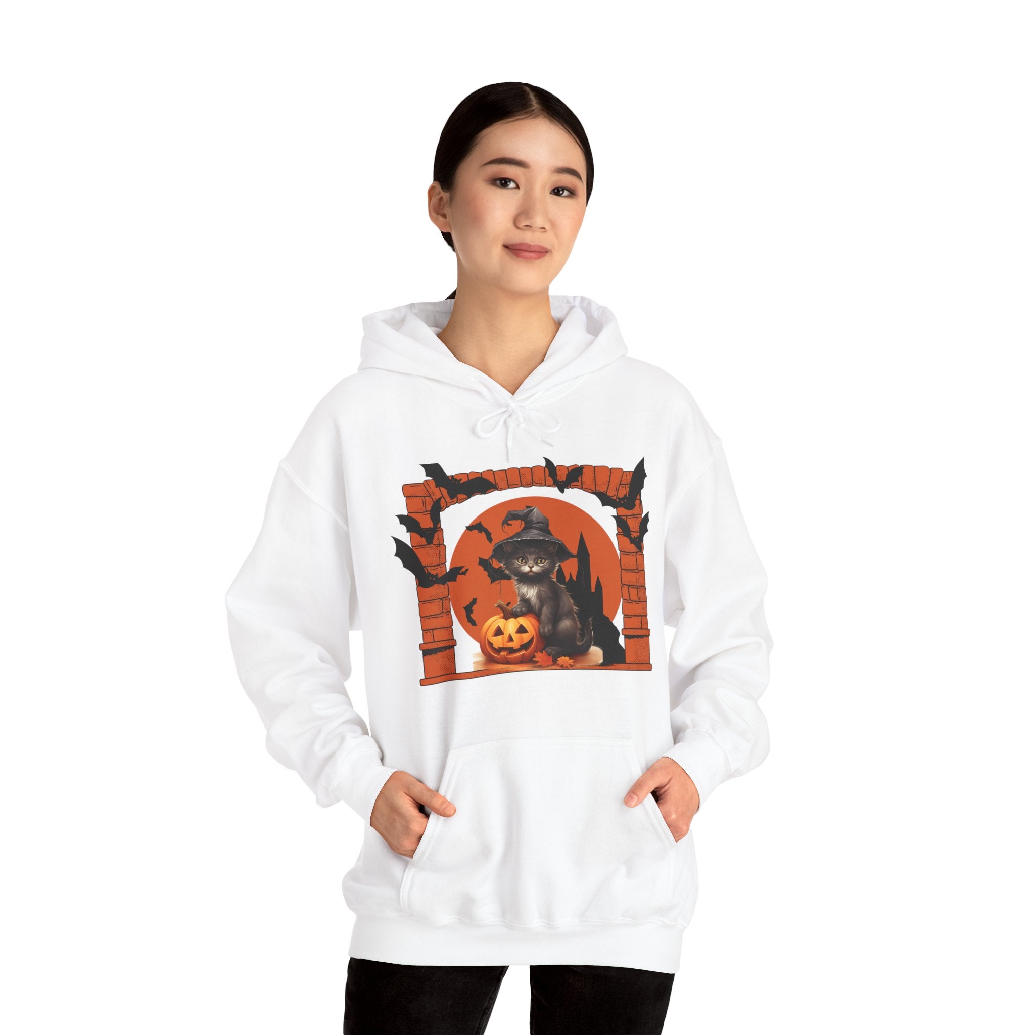 Halloween Spirit Unisex Hoodie, Cozy Fall Sweatshirt, Spooky Ghost Apparel, Pumpkin Costume, Witchy Outfit for Halloween