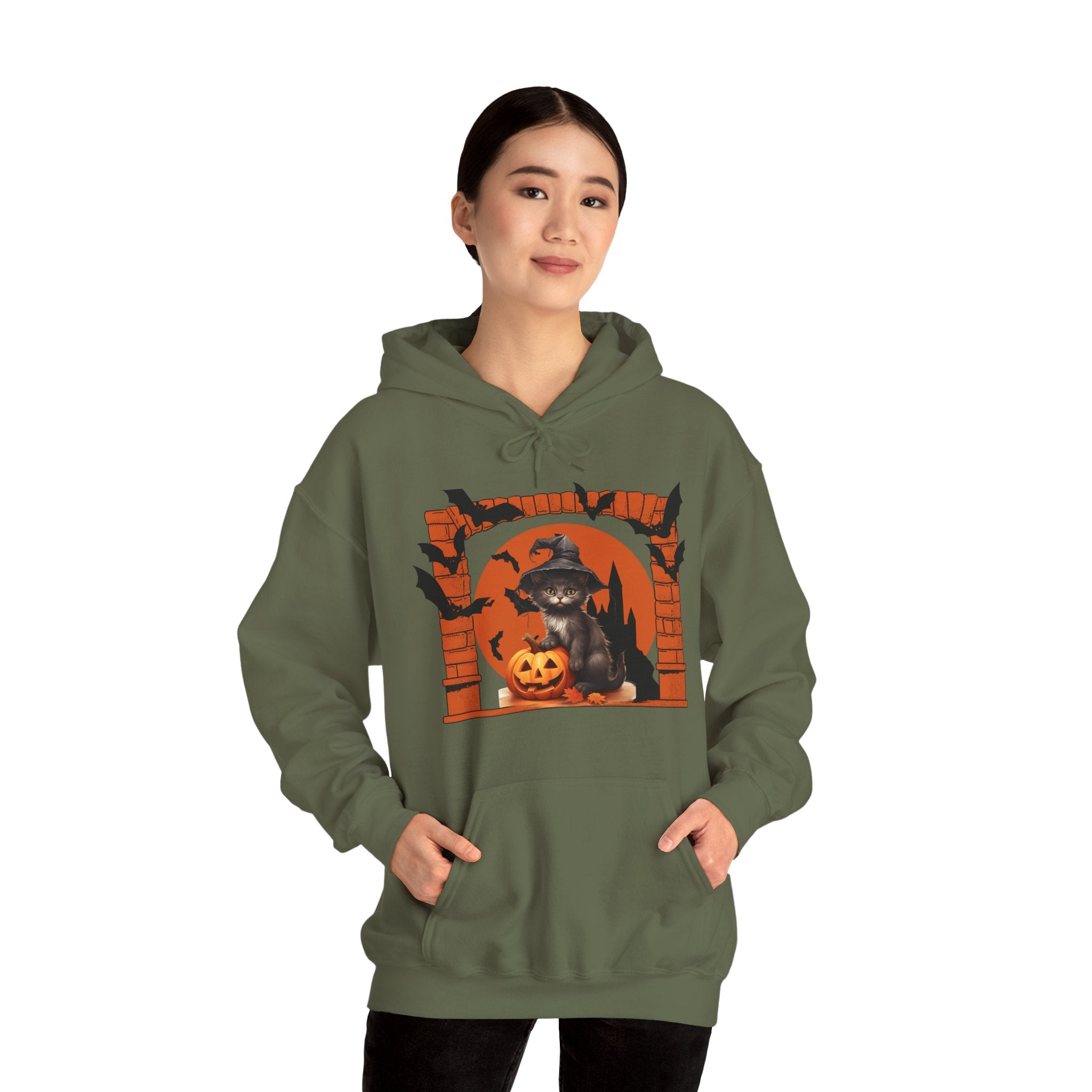 Halloween Spirit Unisex Hoodie, Cozy Fall Sweatshirt, Spooky Ghost Apparel, Pumpkin Costume, Witchy Outfit for Halloween