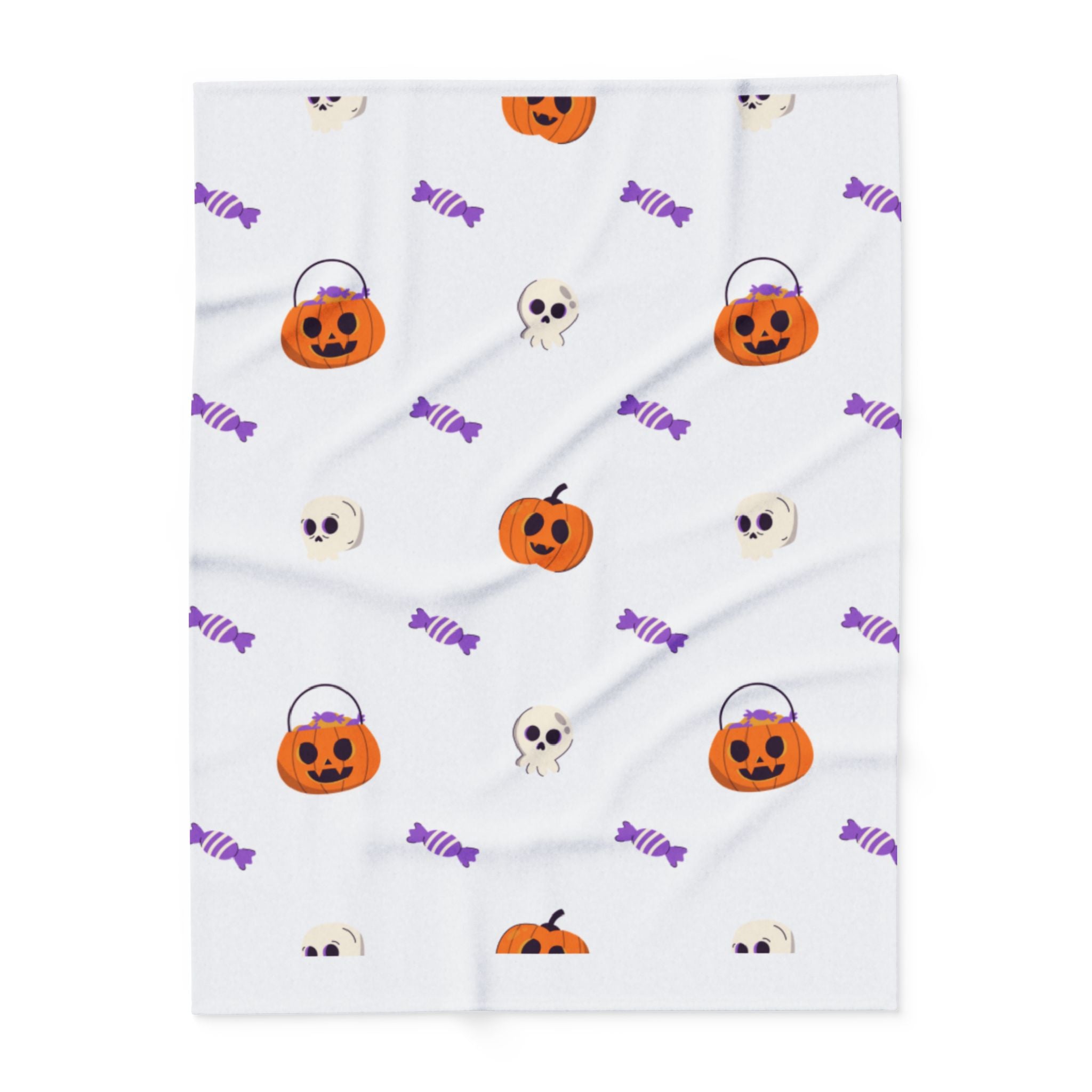 Halloween Fleece Blanket | Cozy Throw, Autumn Decor, Pumpkin Pattern, Fun Gift, Seasonal Blanket