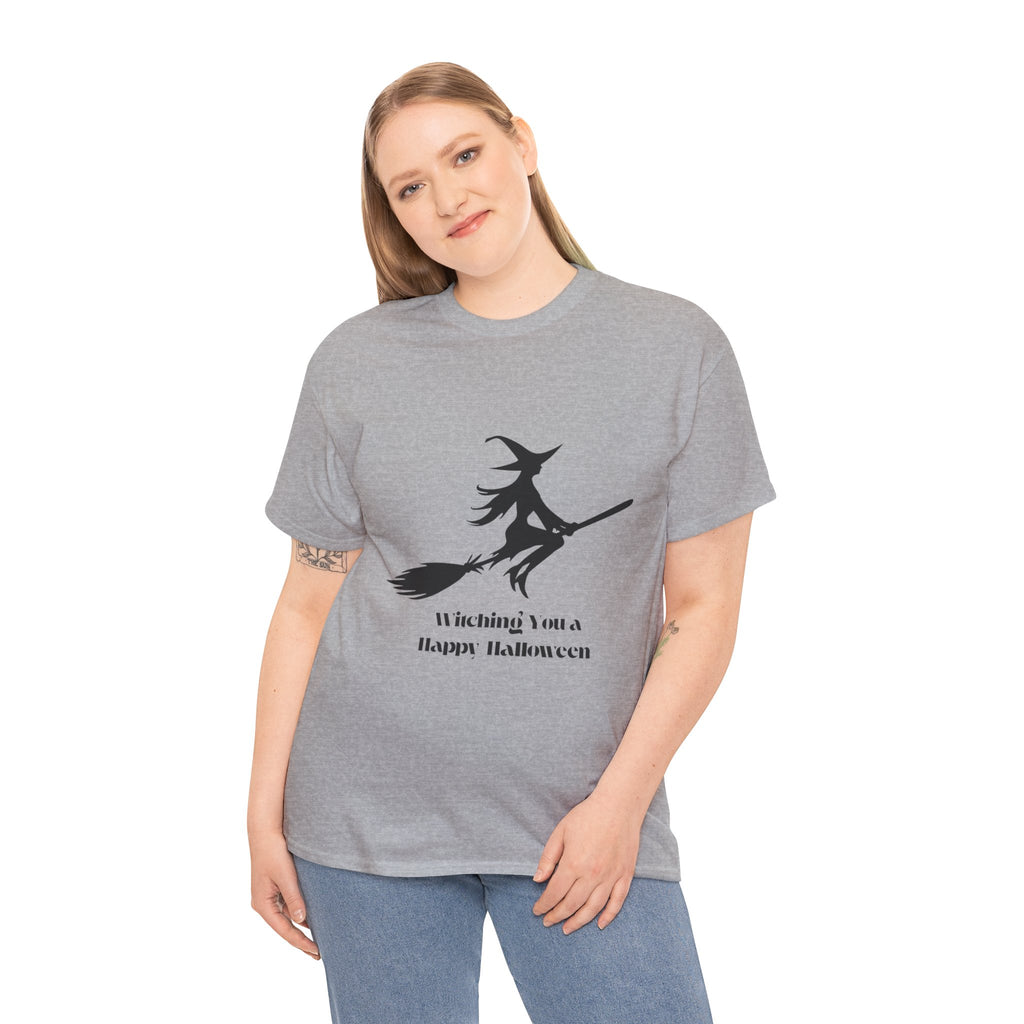 Witch Tee Shirt, Halloween Unisex Heavy Cotton T-Shirt, Witches Shirt, Spooky Halloween Tee, Witch Graphic Shirt, Halloween Party Top