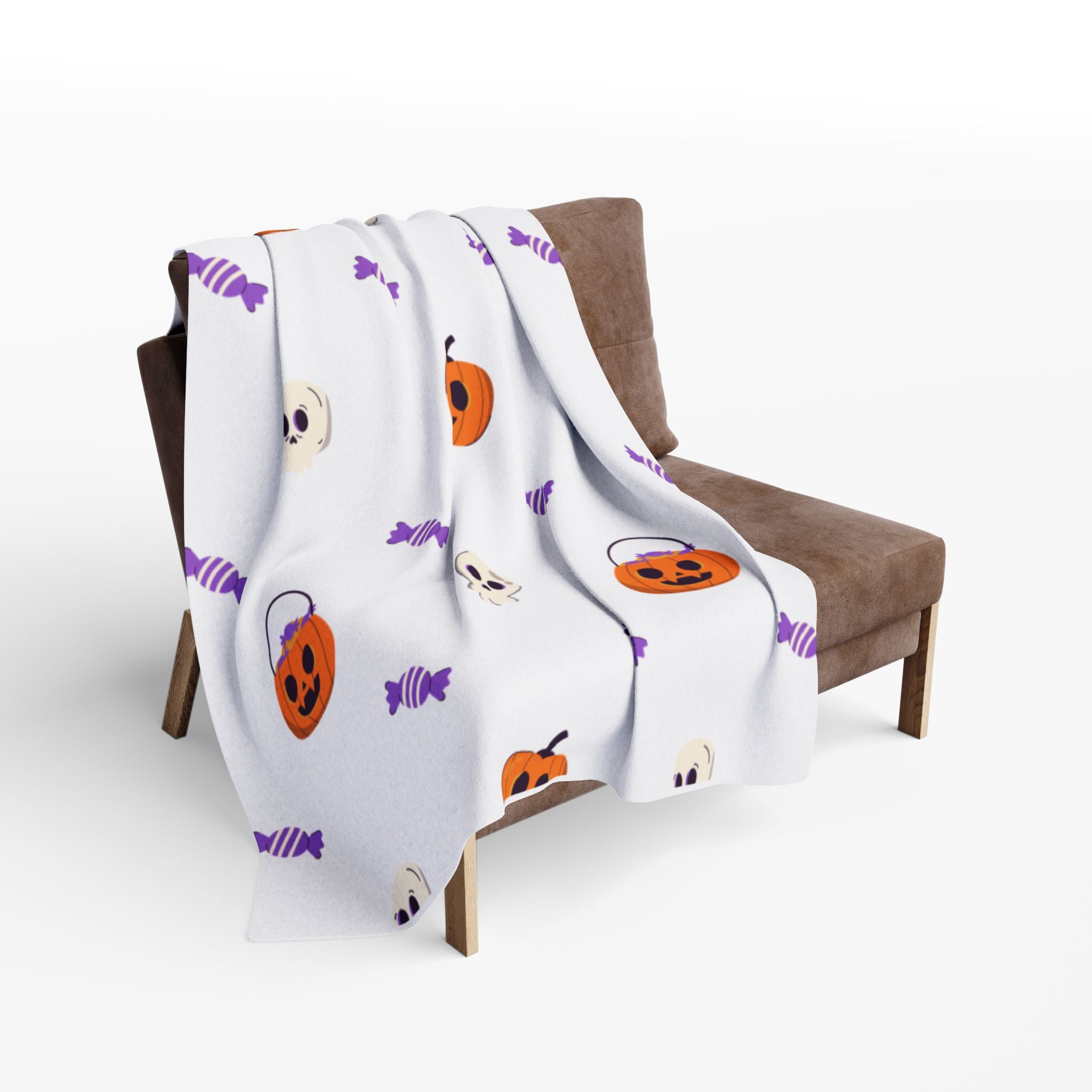 Halloween Fleece Blanket | Cozy Throw, Autumn Decor, Pumpkin Pattern, Fun Gift, Seasonal Blanket
