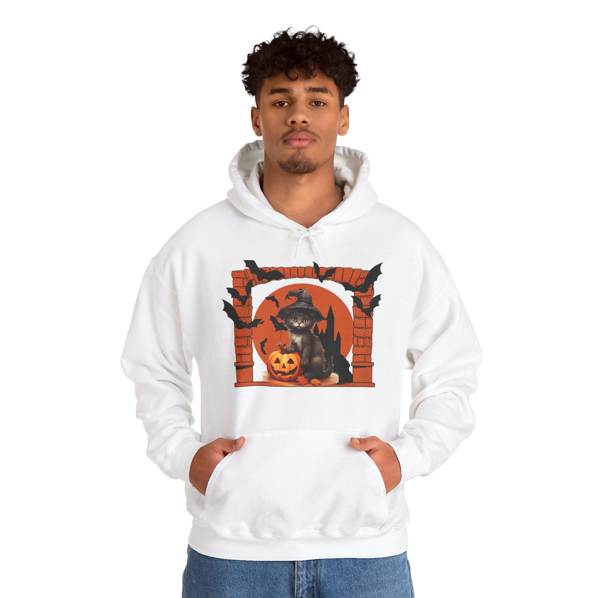 Halloween Spirit Unisex Hoodie, Cozy Fall Sweatshirt, Spooky Ghost Apparel, Pumpkin Costume, Witchy Outfit for Halloween