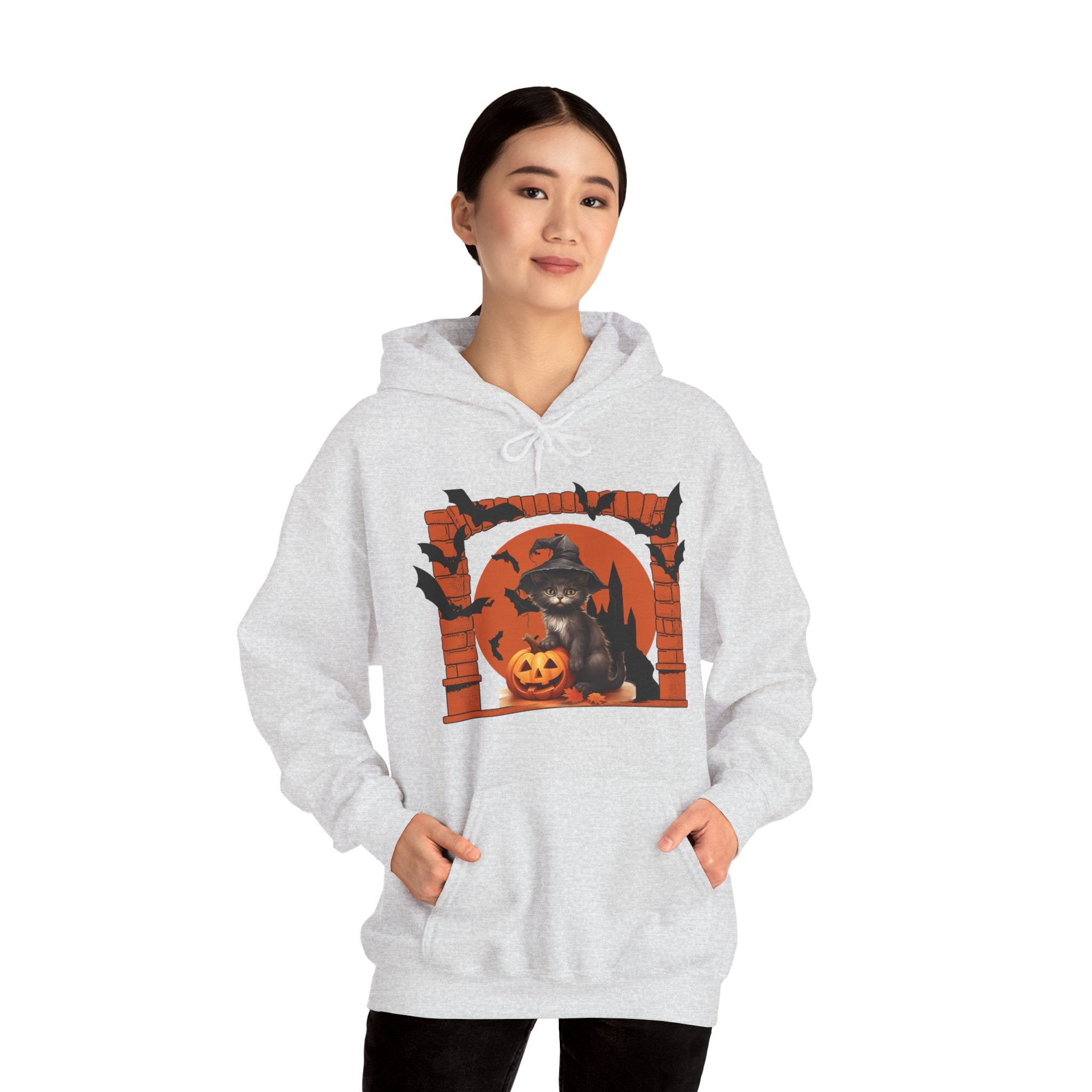 Halloween Spirit Unisex Hoodie, Cozy Fall Sweatshirt, Spooky Ghost Apparel, Pumpkin Costume, Witchy Outfit for Halloween