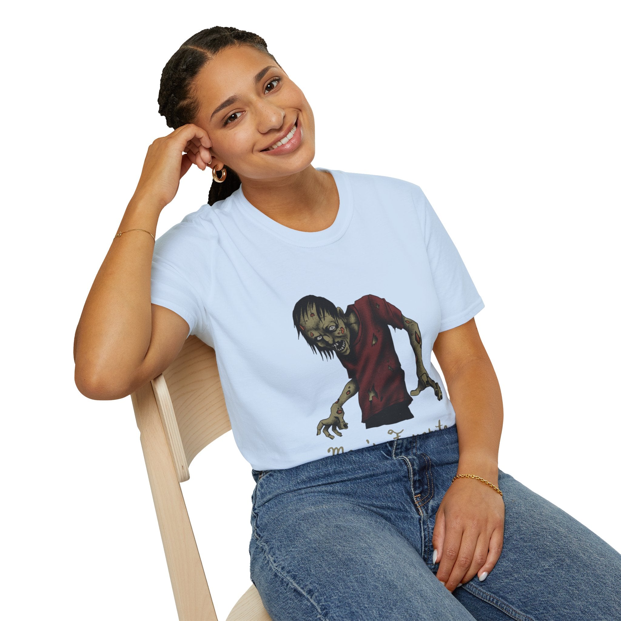Zombie Mom's Favorite T-Shirt, Unisex Graphic Tee, Halloween Costume, Horror Fan Apparel, Scary Gift, Trendy Softstyle Shirt