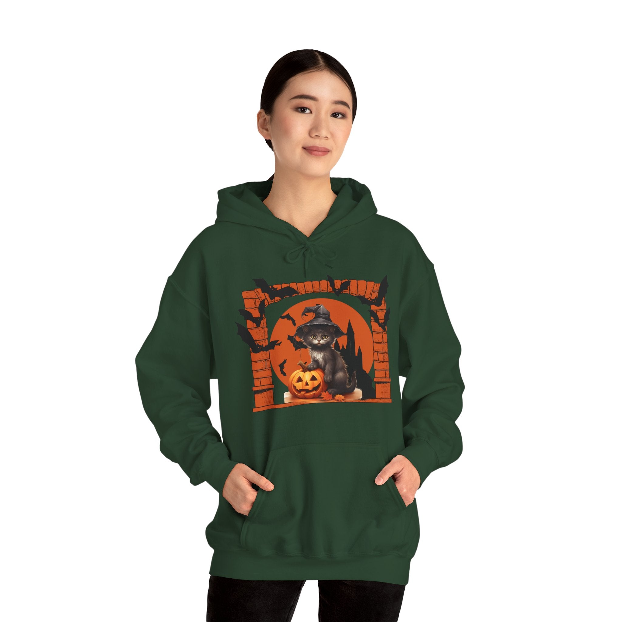 Halloween Spirit Unisex Hoodie, Cozy Fall Sweatshirt, Spooky Ghost Apparel, Pumpkin Costume, Witchy Outfit for Halloween