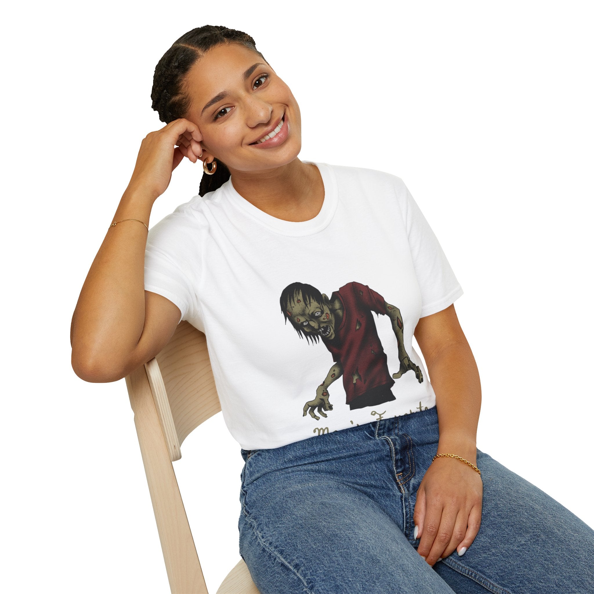 Zombie Mom's Favorite T-Shirt, Unisex Graphic Tee, Halloween Costume, Horror Fan Apparel, Scary Gift, Trendy Softstyle Shirt